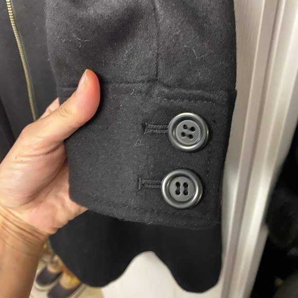 Jones New York classic A-line zip wool blend coat, fitted and elegant - Picture 2 of 7